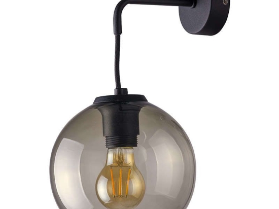 Φωτιστικό Τοίχου Vetro I 9132 Black Nowodvorski Μέταλλο,Γυαλί