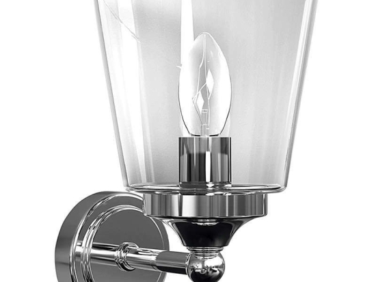 Φωτιστικό Τοίχου - Απλίκα Bali 9353 Chrome-Clear Nowodvorski Μέταλλο,Γυαλί