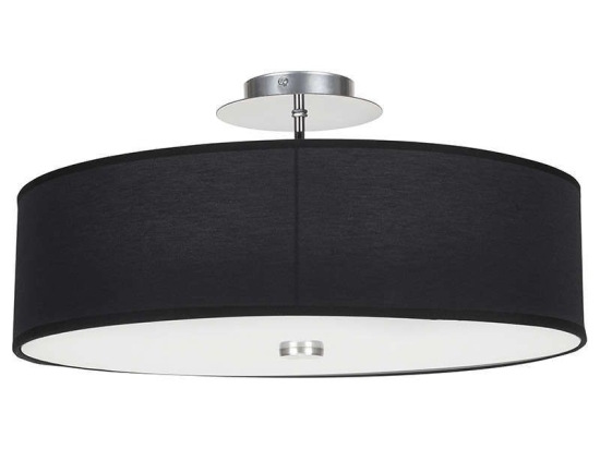 Φωτιστικό Οροφής VIviane III 6390 Black Nowodvorski Μέταλλο,Γυαλί,Ύφασμα