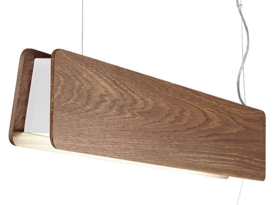 Φωτιστικό Οροφής - Ράγα Oslo Led 60 9314 Smoked Oak Nowodvorski Μέταλλο,Ξύλο