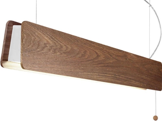 Φωτιστικό Οροφής - Ράγα Oslo 90 7522 Smoked Oak Nowodvorski Μέταλλο,Ξύλο