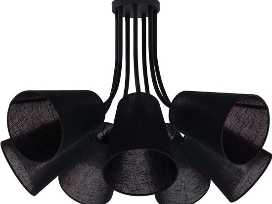 Φωτιστικό Οροφής Flex Shade VII 9276 Black Nowodvorski Μέταλλο,Ύφασμα