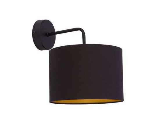 Φωτιστικό Τοίχου Alice B I 9084 Black-Gold Nowodvorski Μέταλλο,Ύφασμα