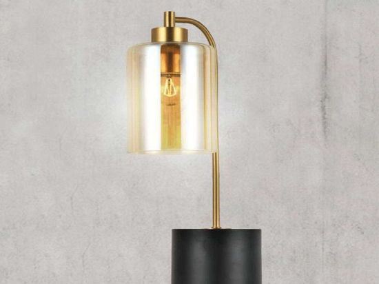Φωτιστικό Επιτραπέζιο Savoia/L 33090 24x45cm 1xE27 Gold Sikrea Μέταλλο,Γυαλί