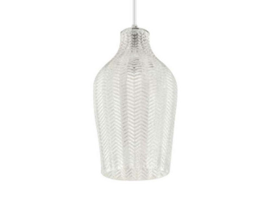 Φωτιστικό Οροφής Iris/1 2734 Φ20x31/350cm 1xE14 Clear Sikrea Μέταλλο,Γυαλί