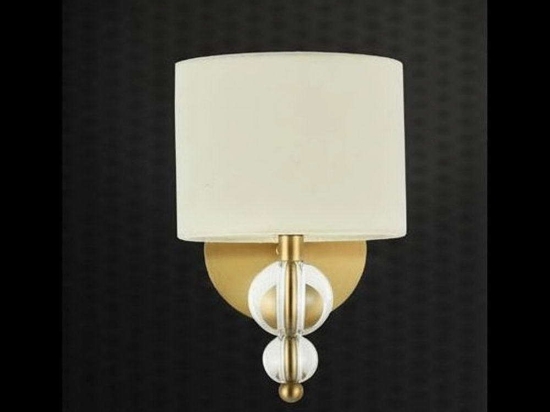 Φωτιστικό Τοίχου-Απλίκα Gioconda/A 33113 Φ15x20x29cm 1xE14 Ivory-Gold Sikrea Μέταλλο,Γυαλί