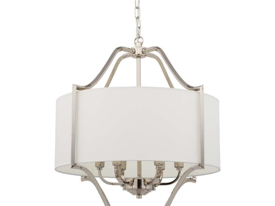 Φωτιστικό Οροφής Nuntucet 8150 6x40W E14 Silver Nowodvorski Μέταλλο,Ύφασμα