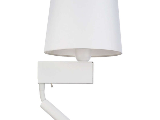 Φωτιστικό Τοίχου - Απλίκα Chillin 8216 1xE27 max 40W & 1xG9 max 10W White Nowodvorski Μέταλλο,Ύφασμα