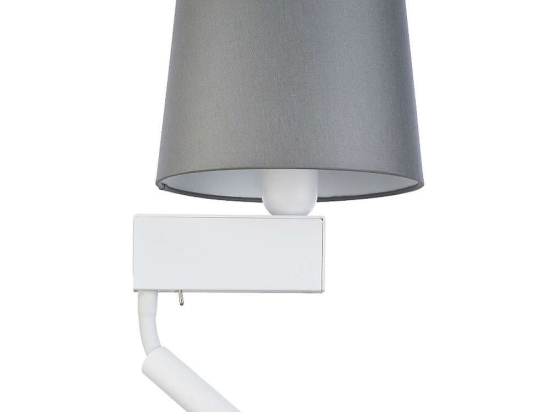 Φωτιστικό Τοίχου - Απλίκα Chillin 8215 1xE27 max 40W & 1xG9 max 10W Grey-White Nowodvorski Μέταλλο,Ύφασμα