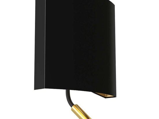 Φωτιστικό Τοίχου - Απλίκα Borde 7986 1xE27 max 40W & 1xG9 Black-Gold Nowodvorski Μέταλλο,Ύφασμα