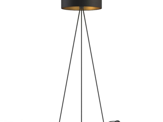 Φωτιστικό Δαπέδου Cadilac 7991 1xE27 max 40W Black-Gold Nowodvorski Μέταλλο,Ύφασμα