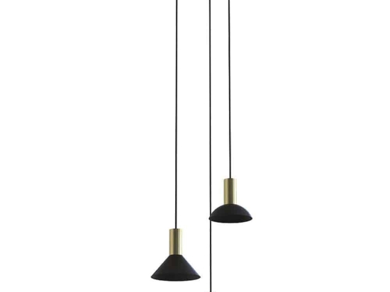 Φωτιστικό Οροφής Hermanos 8030 3xGU10 max 10W Black-Solid Brass Nowodvorski Μέταλλο