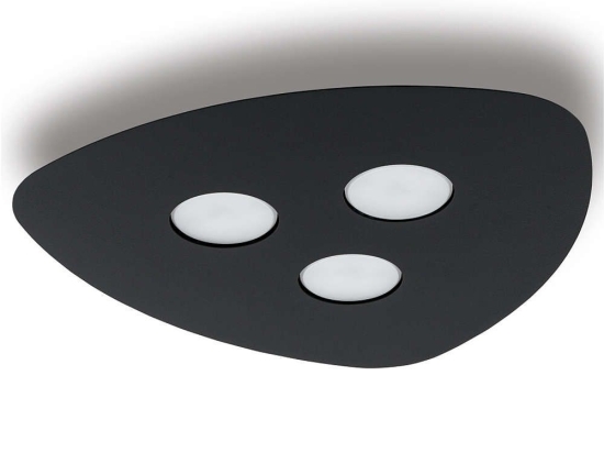 Φωτιστικό Οροφής - Πλαφονιέρα Organic 8302 3xGX53 12W 39,5cm Black Nowodvorski Μέταλλο