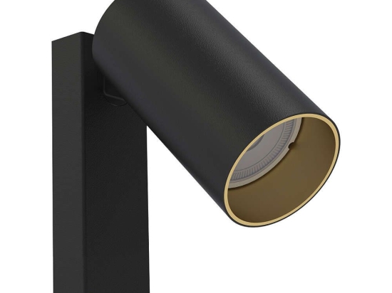 Φωτιστικό Τοίχου - Απλίκα Mono Kinkiet 7764 1xGU10 10W Black-Gold Nowodvorski Μέταλλο,Πλαστικό