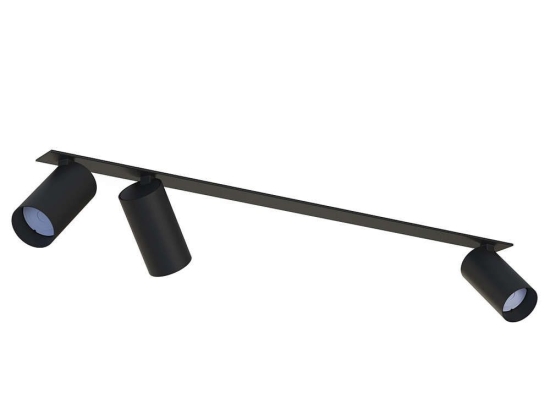 Φωτιστικό Οροφής - Σποτ Mono Surface 7835 3xGU10 10W Black Nowodvorski Μέταλλο,Πλαστικό