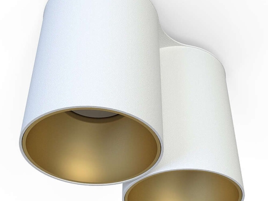Φωτιστικό Οροφής - Σποτ Eye Tone 7665 2xGU10 10W White-Gold Nowodvorski Μέταλλο,Πλαστικό