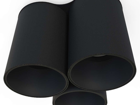 Φωτιστικό Οροφής - Σποτ Eye Tone 8091 3xGU10 10W Black Nowodvorski Μέταλλο,Πλαστικό