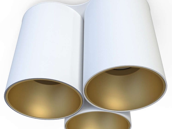 Φωτιστικό Οροφής - Σποτ Eye Tone 7666 3xGU10 10W White-Gold Nowodvorski Μέταλλο,Πλαστικό