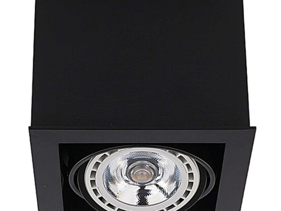 Φωτιστικό Οροφής - Σποτ Box 9495 1xGU10 15W Black Nowodvorski Μέταλλο,Ξύλο