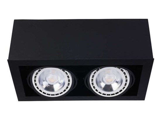 Φωτιστικό Οροφής - Σποτ Box 9470 2xGU10 15W Black Nowodvorski Μέταλλο,Ξύλο