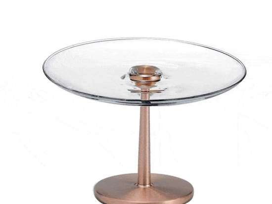 Πιατέλα Με Πόδι Φωτιζόμενο Led Sister Light LD0701R3 14x12,3cm Clear-Bronze Zafferano Γυαλί