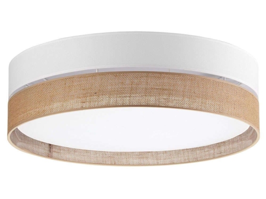 Φωτιστικό Οροφής - Πλαφονιέρα Linobianco 6578 4xΕ27 15W Φ60cm 16cm Natural-White TK Lighting