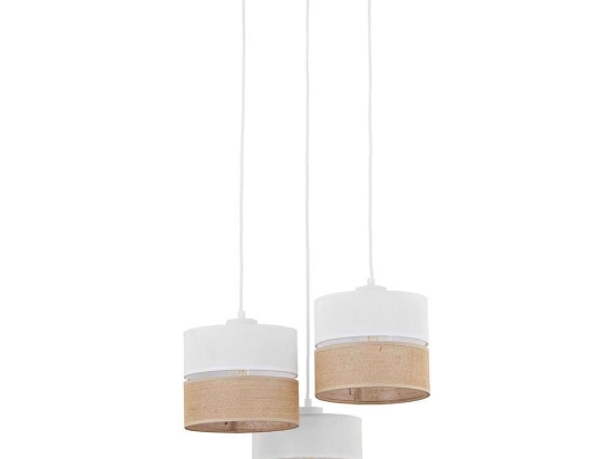 Φωτιστικό Οροφής Linobianco 6575 3xΕ27 15W 47x140cm Natural-White TK Lighting