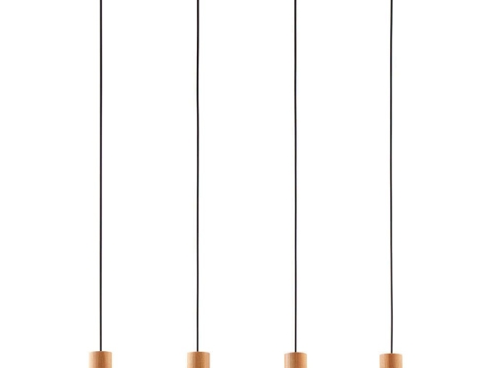 Φωτιστικό Οροφής Elit Black Wood 6311 4xGU10 10W 71x160cm Natural-Black TK Lighting