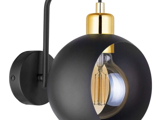 Φωτιστικό Τοίχου - Απλίκα Cyklop 2750 1xΕ27 15W 24x26cm Black TK Lighting