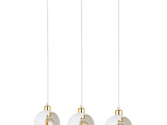 Φωτιστικό Οροφής Cyklop 2743 3xΕ27 15W 61x127cm White TK Lighting