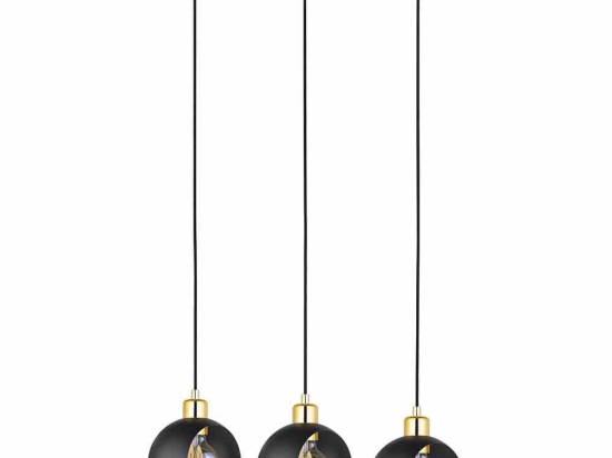Φωτιστικό Οροφής Cyklop 2753 3xΕ27 15W 61x127cm Black TK Lighting