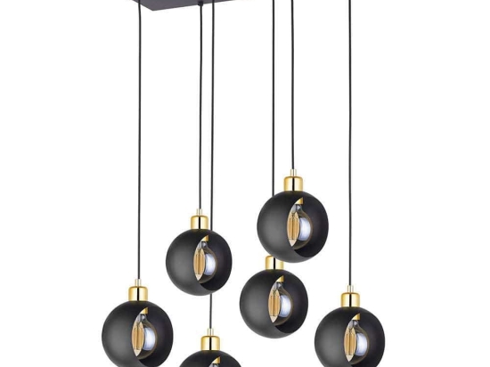 Φωτιστικό Οροφής Cyklop 2756 6xΕ27 15W 72x130cm Black TK Lighting