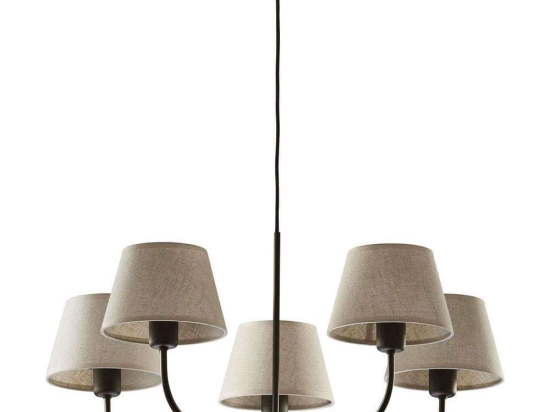 Φωτιστικό Οροφής Chicago 3989 5xΕ27 15W 68x86cm Beige TK Lighting