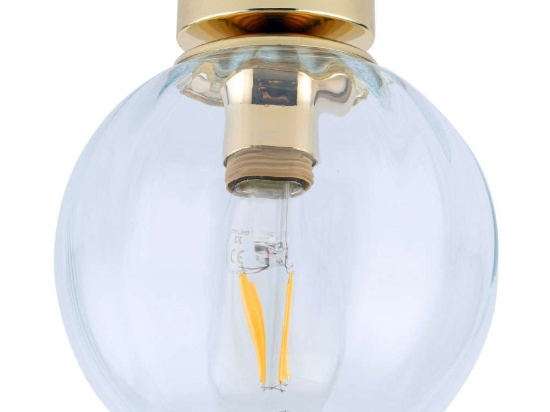 Φωτιστικό Οροφής - Πλαφονιέρα Devi 4740 1xΕ27 15W Φ18cm 20cm Clear TK Lighting