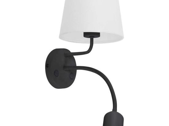 Φωτιστικό Τοίχου - Απλίκα Maja 6449 40x50cm 1xΕ27 15W & 1xG10 10W Black-White TK Lighting