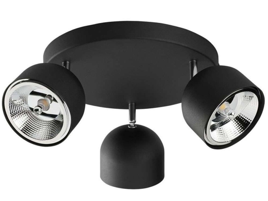 Φωτιστικό Οροφής - Σποτ Altea 6519 3xGU10 AR111 12W 42x17cm Black TK Lighting