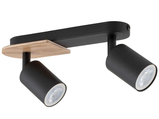 Φωτιστικό Οροφής - Σποτ Cover Wood 4674 2xGU10 10W 35x14cm Black TK Lighting