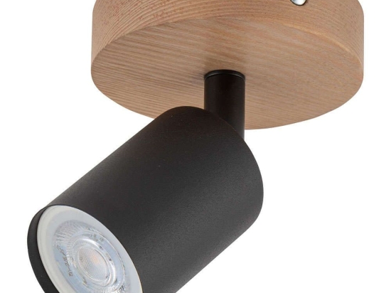 Φωτιστικό Οροφής - Σποτ Top Wood 3290 1xGU10 10W 10x14cm Black TK Lighting