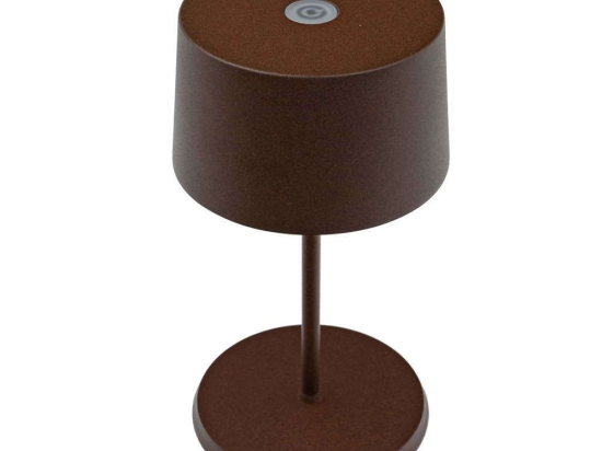 Φωτιστικό Επιτραπέζιο Επαναφορτιζόμενο Olivia Mini LD0860R3 Φ11x22cm Led 2,2W Corten Zafferano