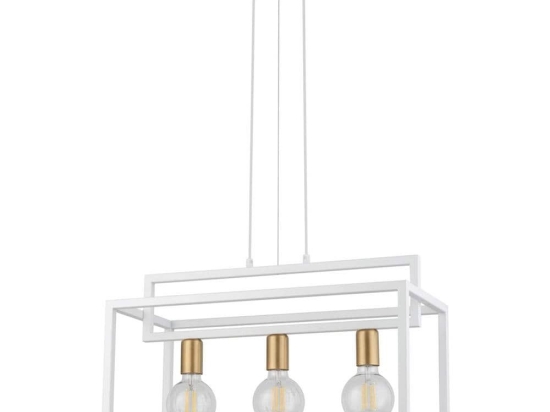Φωτιστικό Οροφής-Ράγα Vigo 3 32442 26x58x80cm 3xE27 60W White-Gold Sigma Lighting