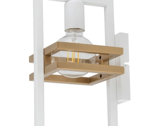 Φωτιστικό Τοίχου-Απλίκα Merci 32411 20x14,5x31cm 1xE27 60W White-Gold Sigma Lighting
