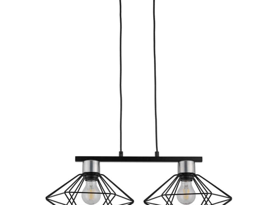 Φωτιστικό Οροφής-Ράγα Vario 2 40557 28x58x80cm 2xE27 60W Black-Silver Sigma Lighting