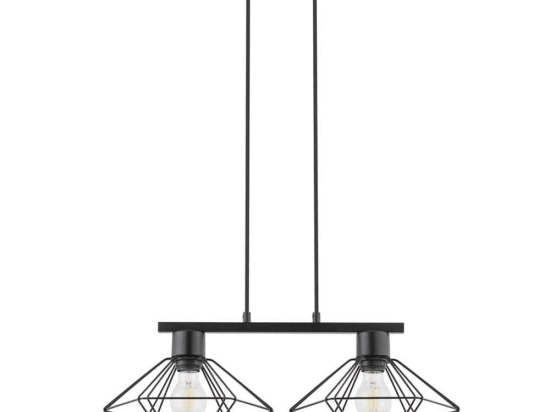 Φωτιστικό Οροφής-Ράγα Vario 2 40558 28x58x80cm 2xE27 60W Black Sigma Lighting