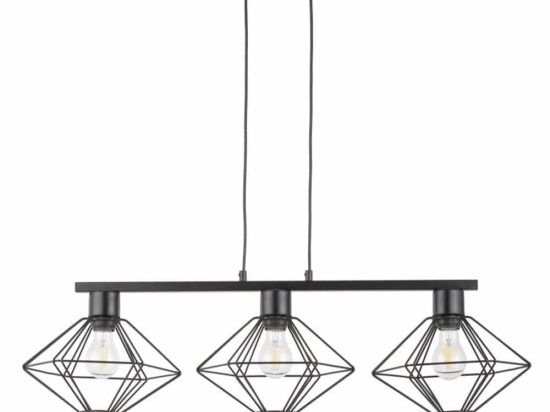Φωτιστικό Οροφής-Ράγα Vario 3 40561 28x87x80cm 3xE27 60W Black Sigma Lighting