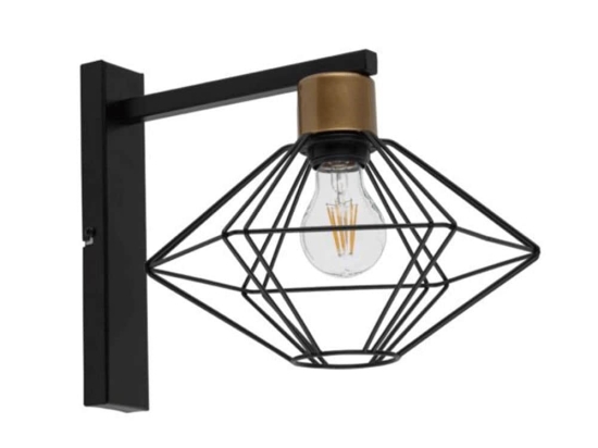 Φωτιστικό Τοίχου-Απλίκα Vario 40562 35x28x25cm 1xE27 60W Black-Gold Sigma Lighting