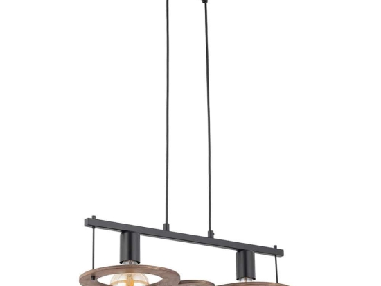 Φωτιστικό Οροφής-Ράγα Coffee 2 32484 21x50x80cm 2xE27 60W Black-Brown Sigma Lighting