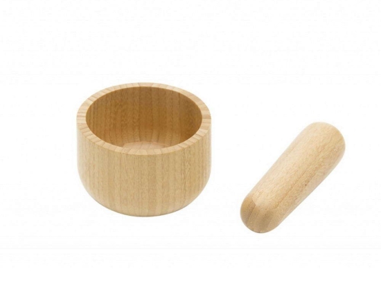 Γουδί (Σετ 2Τμχ) NBA094 Natural Pebbly Bamboo
