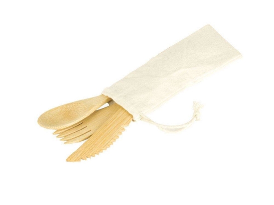 Μαχαιροπίρουνα (Σετ 3Τμχ) NBA153 Natural Pebbly 3 τμχ Bamboo