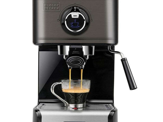 Μηχανή Espresso BXCO1200E 36,8x36x24,8cm 1200W Grey-Multi Black&Decker Ανοξείδωτο Ατσάλι