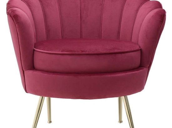 Πολυθρόνα Βελούδινη 7-50-045-0018 Bordo 82x55x82 Inart Ξύλο,Ύφασμα